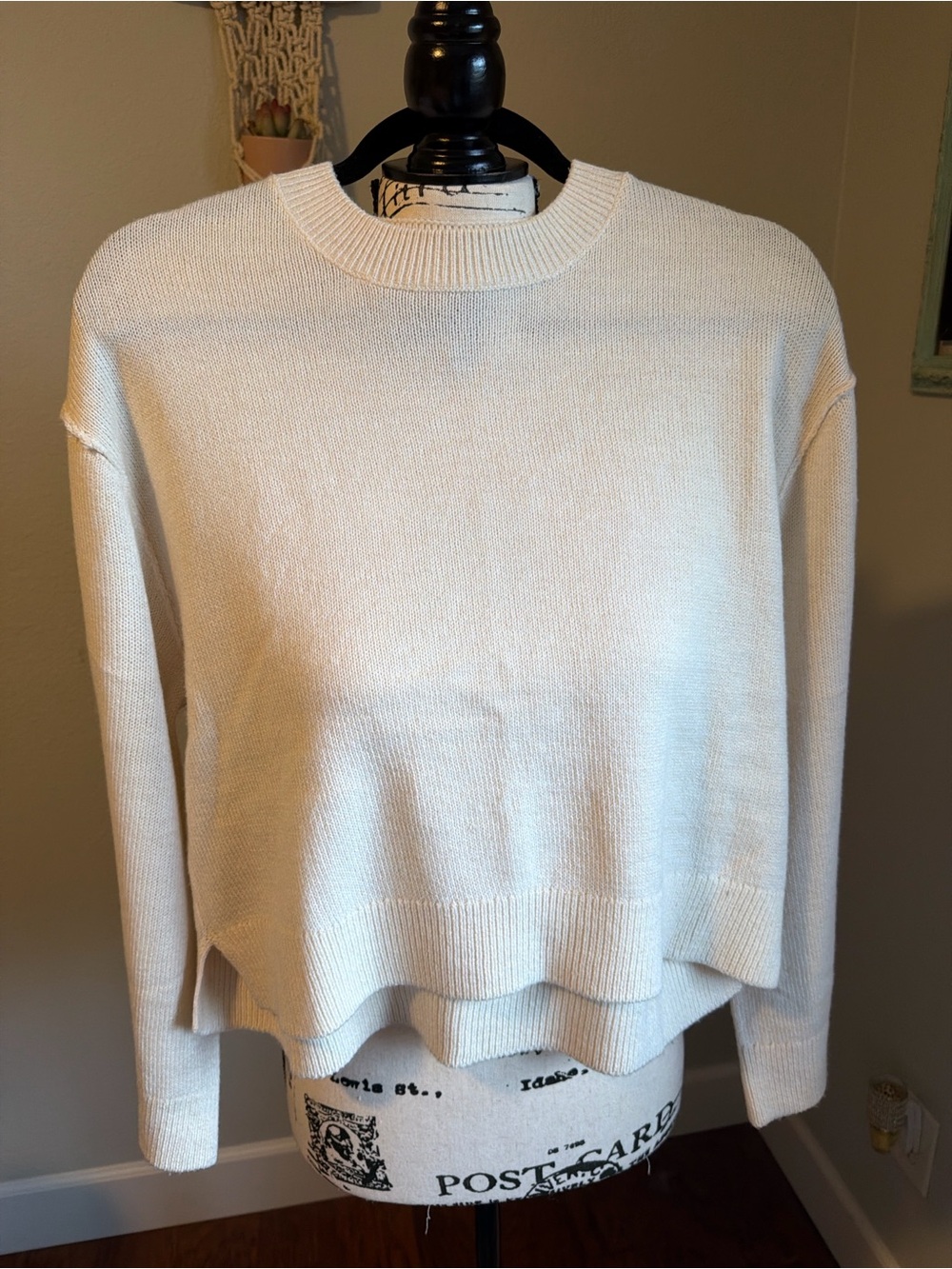 Divided Cream Crewneck Sweater